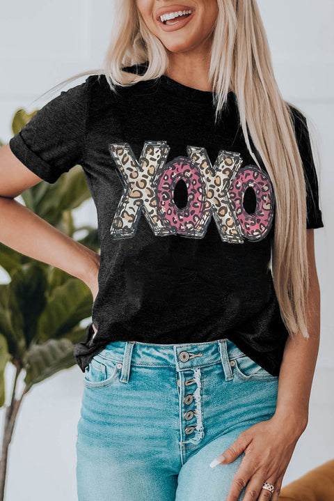 Camiseta con estampado de letras Hello Valentine