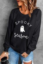 Black SPOOKY Season Ghost Graphic Sweatshirt