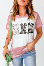 Love Always Heart Leopard Bleached Print Graphic T Shirt