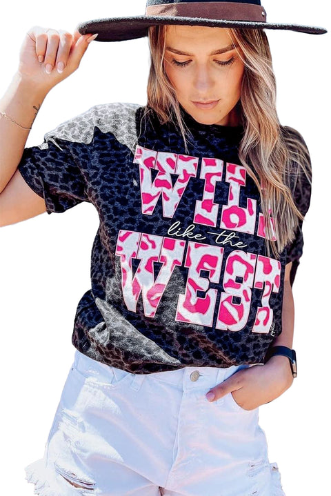 SALVAJE como la camiseta WEST Leopard