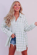 Pink Mix Checked Patchwork Long Sleeve Shirt