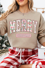 Khaki MERRY CHRISTMAS Wonderful Letter Graphic Sweatshirt