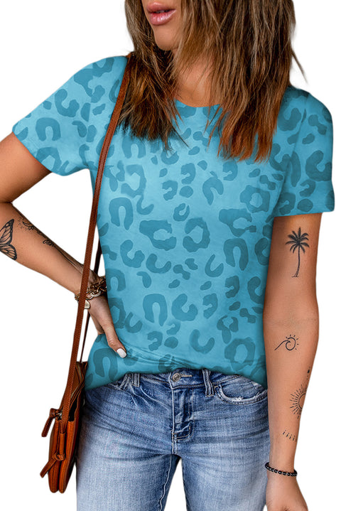 Print Crew Neck Short Sleeve T Shirt