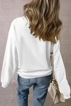 White Rhinestone Butterfly Graphic Crewneck Oversized Sweatshirt