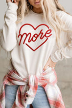 Heart Shaped Embroidered Pullover Sweatshirt