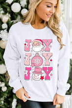 Beige Christmas Claus JOY Graphic Drop Shoulder Sweatshirt