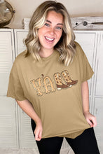 Khaki Western YALL Boots Graphic T-shirt