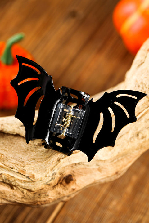 Black Halloween Bat Shape Hair Claw Clip