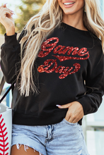 Black Game Day Graphic Pullover Sweatshirt