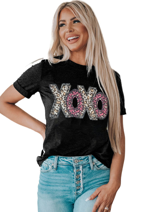 Camiseta con estampado de letras Hello Valentine