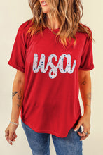 Red Starry usa Graphic Crewneck T Shirt