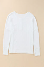 Top henley de punto gofre