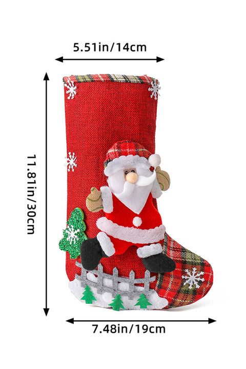 Fiery Red Christmas Holiday Home Hanging Décor Stocking