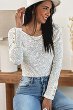 White Floral Lace Buttoned Long Sleeve Bodysuit