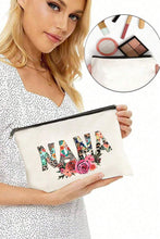 White Leopard Flower NANA Print Cosmetic Bag