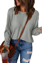 Solid Color Patchwork Long Sleeve Top