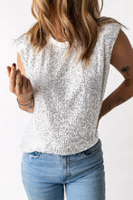 Sequin Round Neck Tank Top