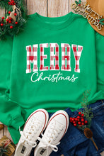 Dark Green Merry Christmas Heat Transfer Graphic Sweatshirt