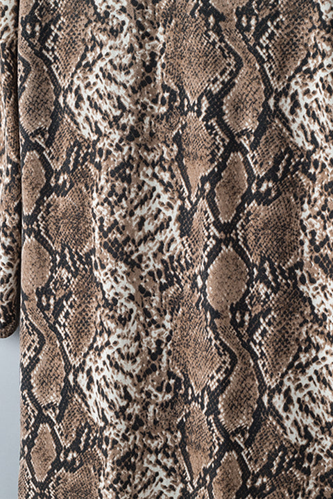 Snake Print Long Cardigan