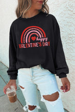 Heart Shaped Embroidered Pullover Sweatshirt