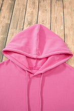 Bonbon Fleece Lined Kangaroo Pocket Drawstring Chunky Hoodie