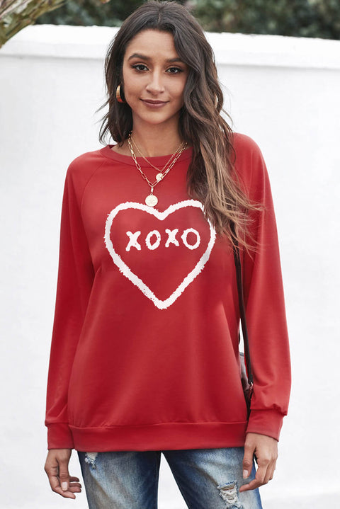 Sudadera de San Valentín con estampado de corazón de xoxo