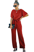 Belted Wide Leg Jumpsuit