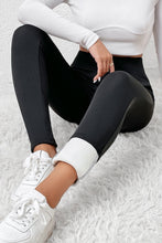 Black Fleece Lining Winter High Waist Leggings