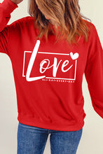 Heart Shaped Embroidered Pullover Sweatshirt