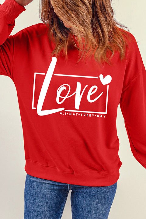 Sudadera con bordado en forma de corazón