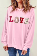 Pink Valentine LOVE Patch Sweatshirt