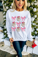 Beige Santa Claus Bowknot Pattern Christmas Sweatshirt