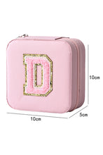 Pink Chenille D Letter Organized Jewelry Box