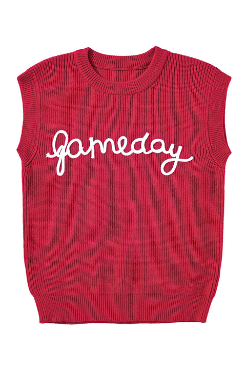 Racing Red Game Day Rugby Football Season Sweater Vest