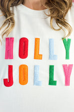 White Chenille Holly Jolly Graphic Long Sleeve Top