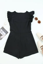 Ruffle Sleeves Solid Romper