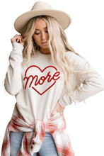 Heart Shaped Embroidered Pullover Sweatshirt