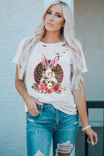 Camiseta envejecida del conejito de Pascua de primavera