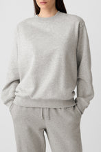 Light Grey Plain Drop Shoulder Crewneck Pullover Sweatshirt