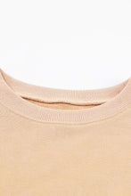 Grapefruit Orange Drop Shoulder Ribbed Trim Oversized Sweatshirt