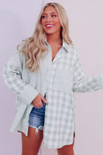 Pink Mix Checked Patchwork Long Sleeve Shirt