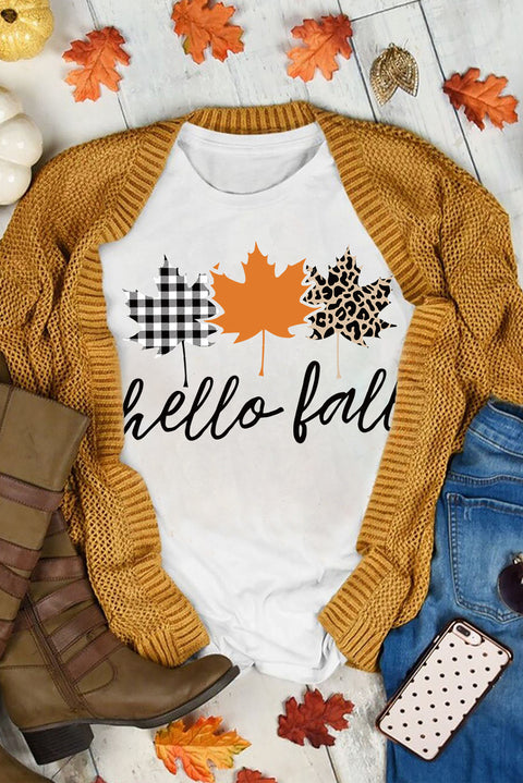 Its Fall Yall Animal Print Casual T Shirt