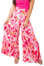 Boho Abstract Floral Print Wide Leg Pants