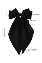 Black Oversized Ribbon Bowknot Satin Hair Clip