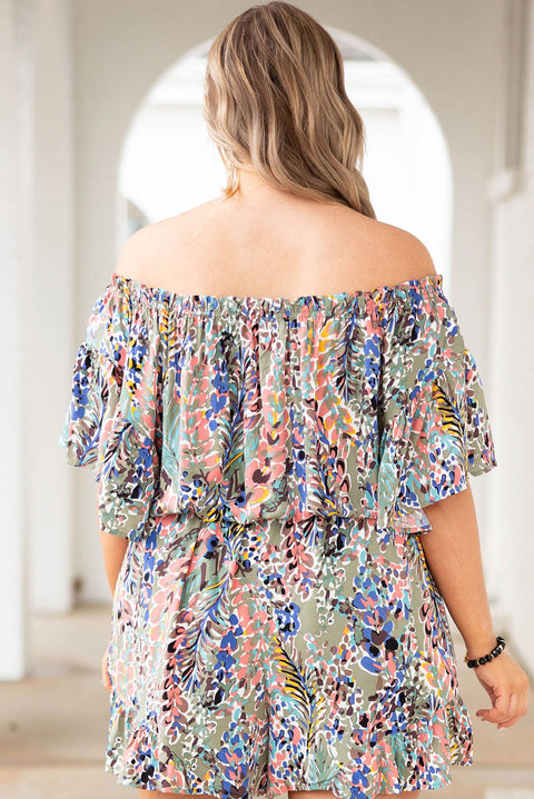 Wrap V Neck Floral Maxi Dress