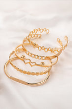 Gold Plated Valentines Bracelet 5pcs Set