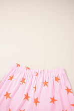 Pink Stars Short Sleeve Shirt and Shorts Bamboo Pajama Set