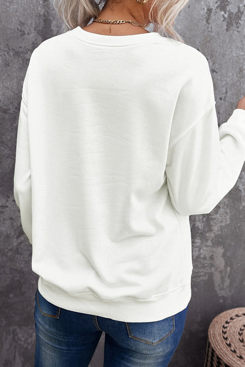 HOWDY Crewneck Drop Sleeve Pullover Sweatshirt