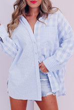 Pink Mix Checked Patchwork Long Sleeve Shirt