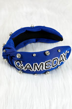 Dark Blue GAME DAY Rugby Football Season Diamond Knotted Headband